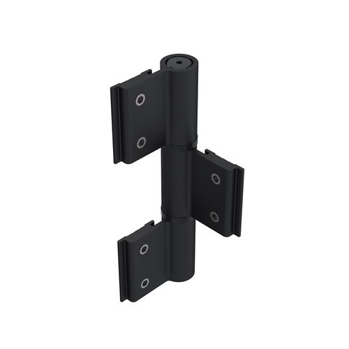 Dobradiça 03 Abas 11,1x6,7cm até 60Kg 03 Peças Alumínio Preto Fosco