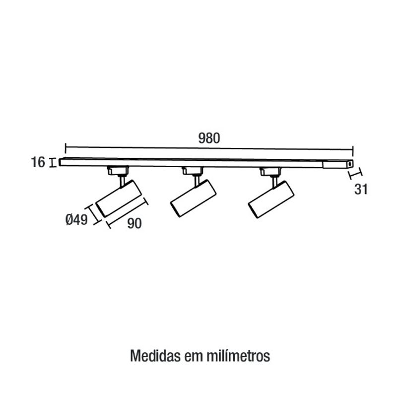 Kit-Trilho-Aluminio-Preto-com-3-Spots-LED-45W-9450-Lumens-Luz-Amarela