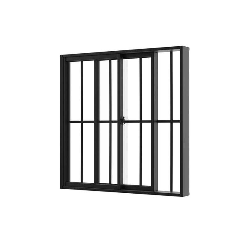 Janela-de-Correr-2-folhas-com-Grade-Aluminio-Preto-100x100cm