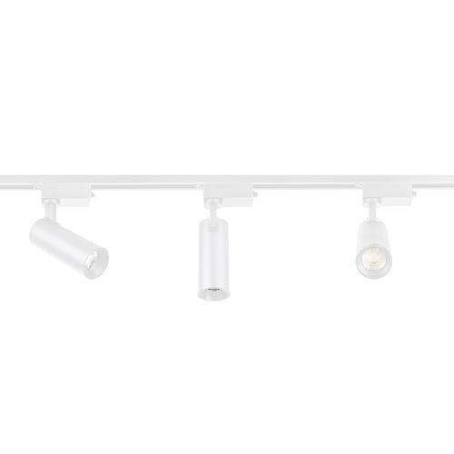 Kit Trilho Alumínio Branco com 3 Spots LED 45W 9450 Lúmens Luz Branca