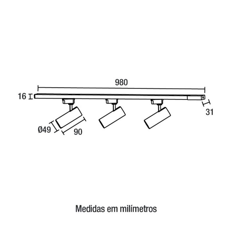 Kit-Trilho-Aluminio-Branco-com-3-Spots-LED-45W-9450-Lumens-Luz-Branca