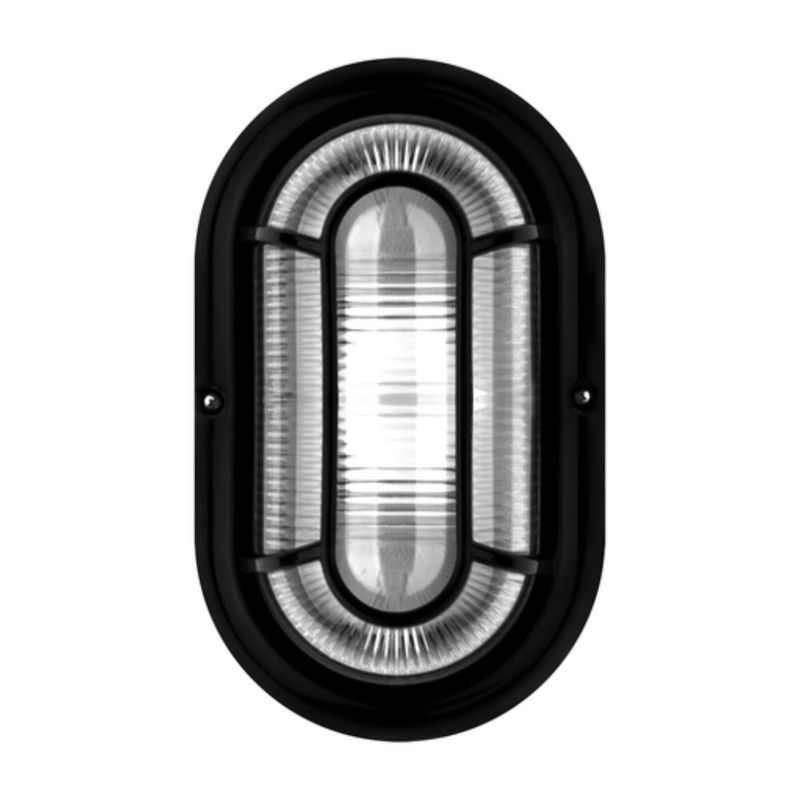 Tartaruga-em-Polipropileno-Preta-sem-Grade-IP54-para-1-Lampada-E27