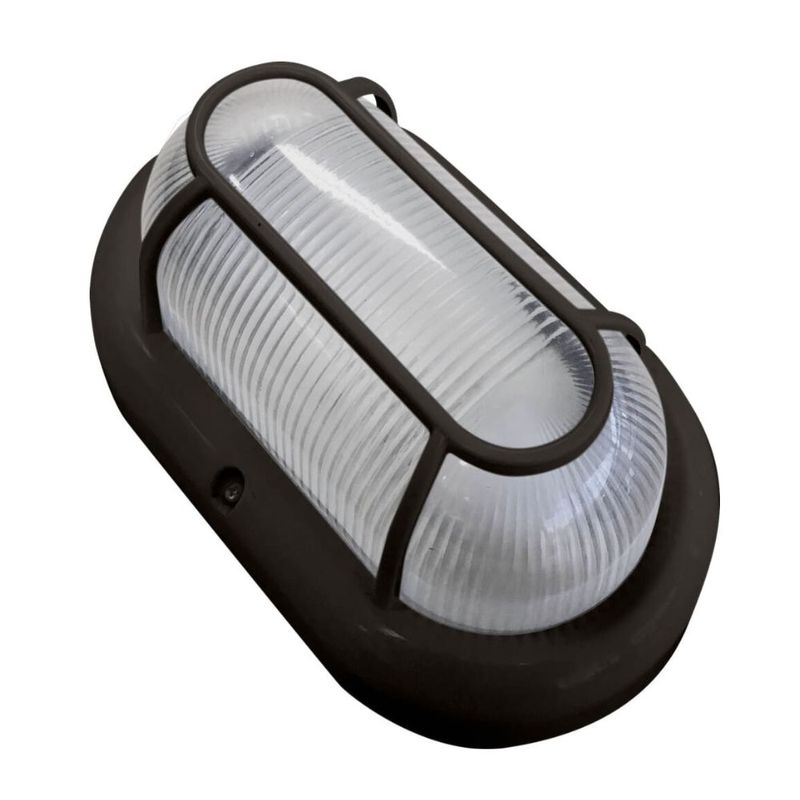 Tartaruga-em-Polipropileno-Preta-sem-Grade-IP54-para-1-Lampada-E27