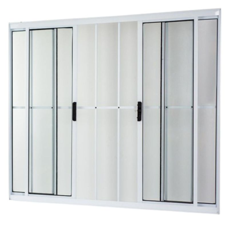 Janela-de-Correr-4-Folhas-com-Grade-Aluminio-Branco-100x200cm