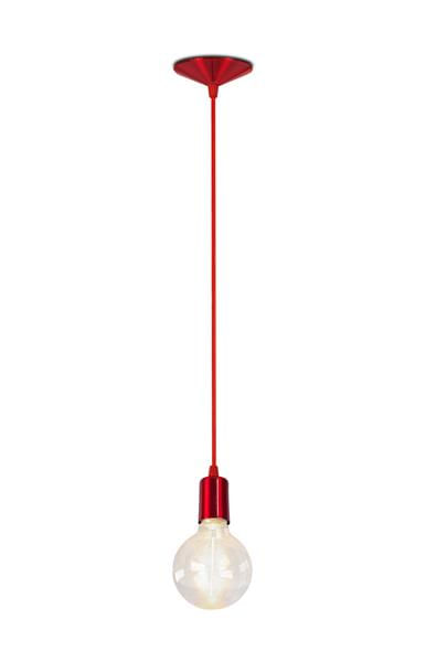 Pendente Orbital em Alumínio Vermelho para 1 Lâmpada E27