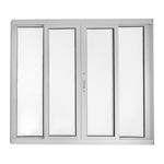 Janela-de-Correr-4-Folhas-sem-Grade-Aluminio-Branco-100x200cm
