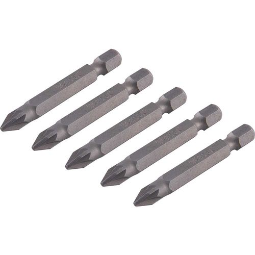 Bits com Ponteira Pozidrive encaixe de 1/4" PH2 50mm c/5pcs Vonder