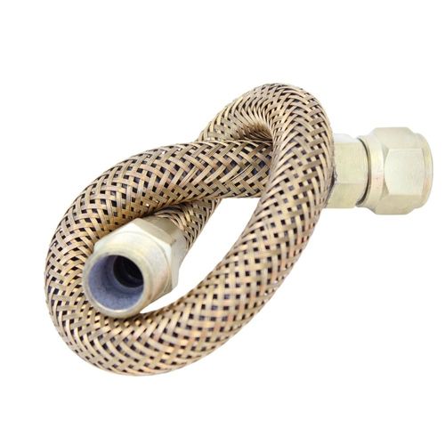 Engate Flexível Metálico para Gás Macho Fêmea 1m 1/2" Haenke