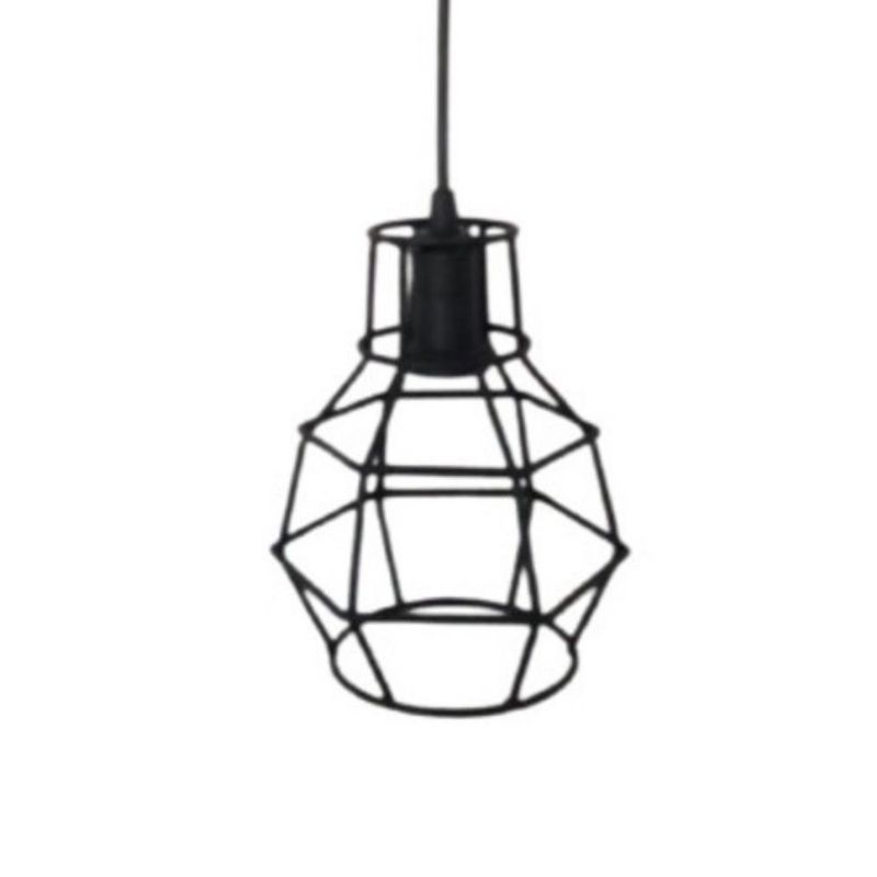 Pendente-Aramado-Industrial-em-Metal-Preto-para-1-Lampada-E27