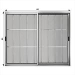 Janela-de-Correr-2-Folhas-com-Grade-Aluminio-Brilhante-80x80cm
