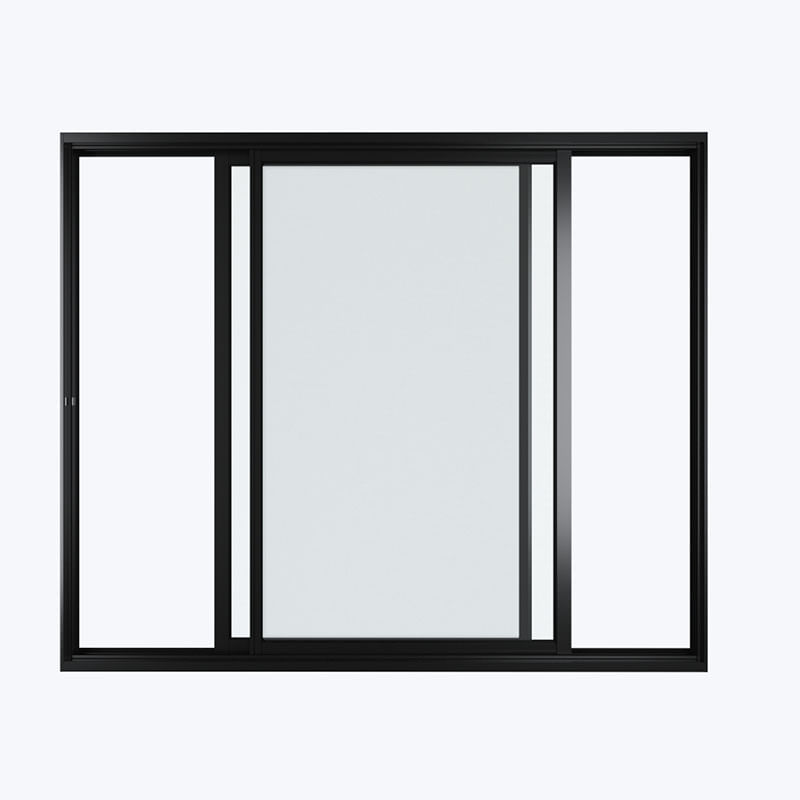 Janela-de-Correr-2-Folhas-sem-Grade-Aluminio-Preto-100x100cm