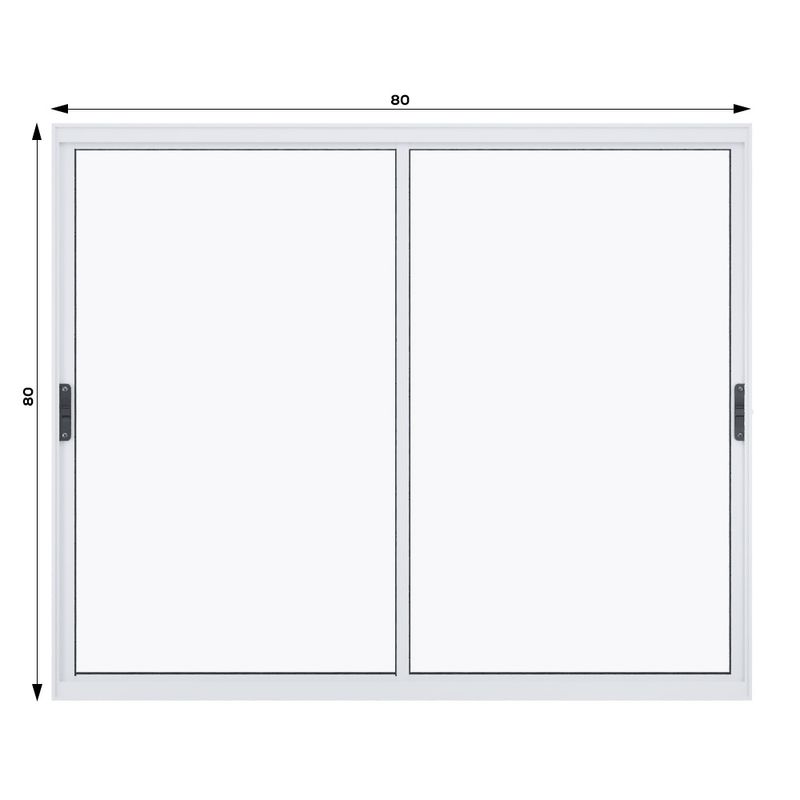 Janela-de-Correr-2-Folhas-sem-Grade-Aluminio-Branco-80x80cm