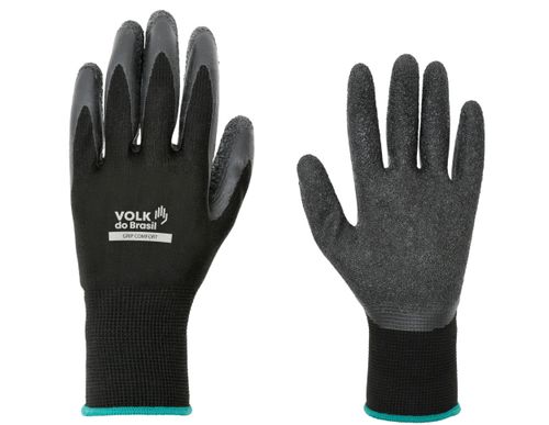 Luva Segurança Preto Grip Comfort Volk