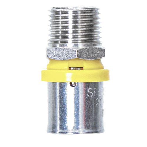 Conector Macho para Gás 16mmx1/2" Prensar Multi Emmeti