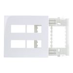 Placa-4-Postos-4x4-com-Suporte-Branca-Sleek