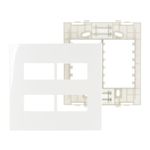 Placa-4-Postos-4x4-com-Suporte-Branca-Sleek