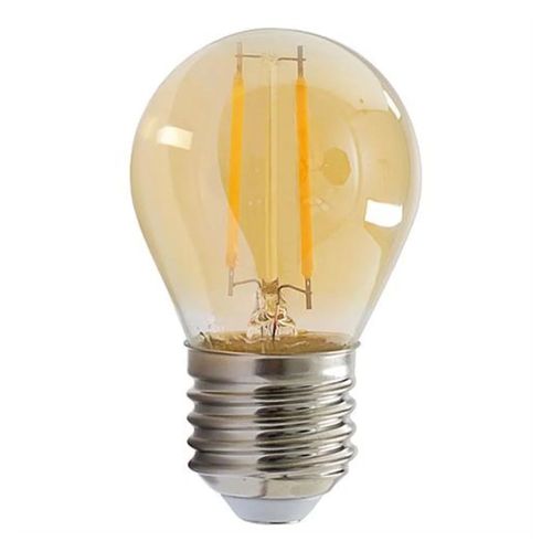 Lâmpada de LED Filamento Bolinha G45 2W E27 180 Lúmens Luz Âmbar