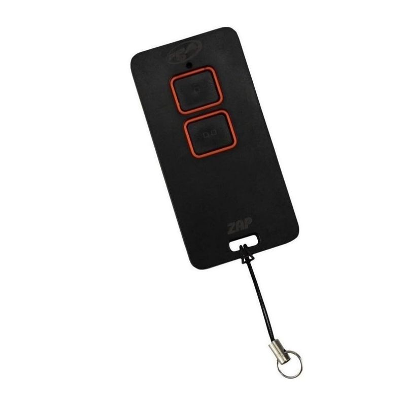 Controle-Remoto-Zap-43393MHz-2-Canais-e-2-Botoes-Preto-e-Laranja-PPA