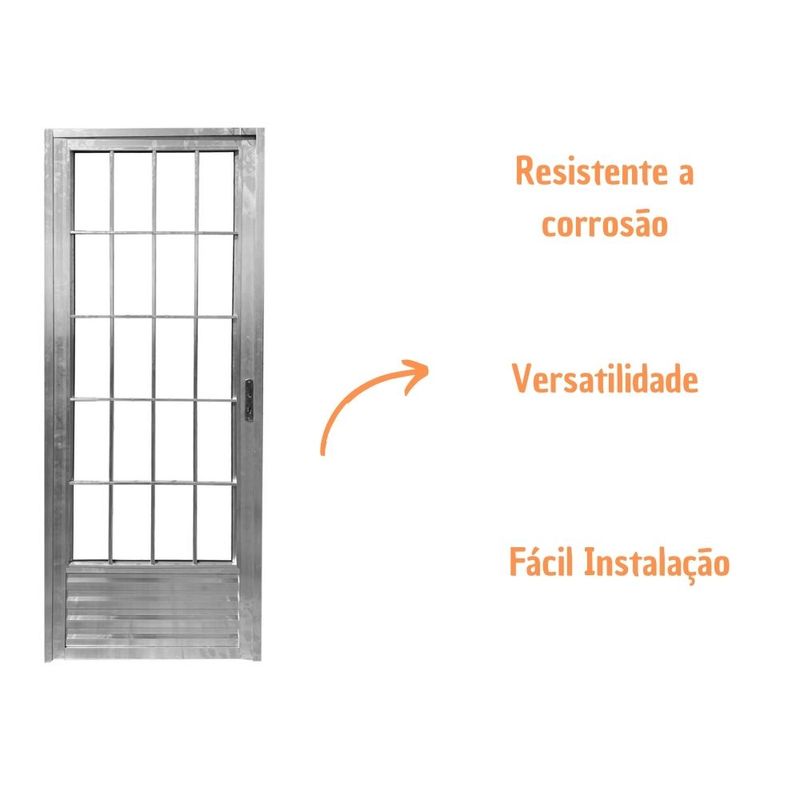 Porta-Palito-Aluminio-Brilhante-Natural-Vidro-Liso-Esquerdo-210x80cm