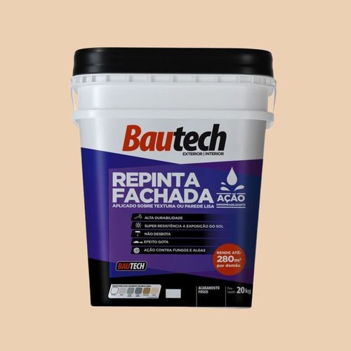 Tinta Acrílica Repinta Fachada Areia 20Kg Bautech