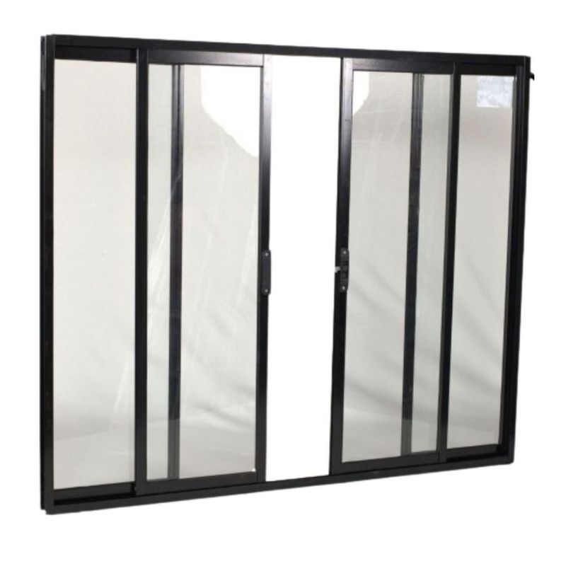 Janela-de-Correr-4-Folhas-sem-Grade-Aluminio-Preto-100x120cm