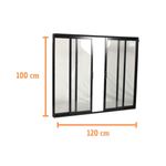 Janela-de-Correr-4-Folhas-sem-Grade-Aluminio-Preto-100x120cm