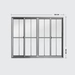 Janela-de-Correr-4-Folhas-com-Grade-Aluminio-Brilhante-100x120cm