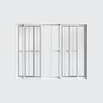 Janela-de-Correr-4-Folhas-com-Grade-Aluminio-Branco-100x120cm