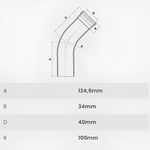 Curva-45-Longa-Esgoto-Serie-Normal-PVC-DN-40-Fortlev
