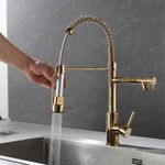 Monocomando-para-Cozinha-Mesa-Bica-Alta-Dourado-Flexivel-305cm