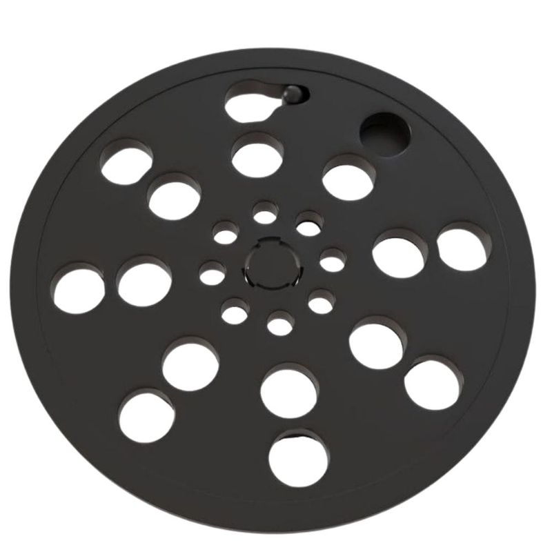 Grelha-Redonda-Abre-e-Fecha-PVC-Preta-10cm-DN100-Estrela