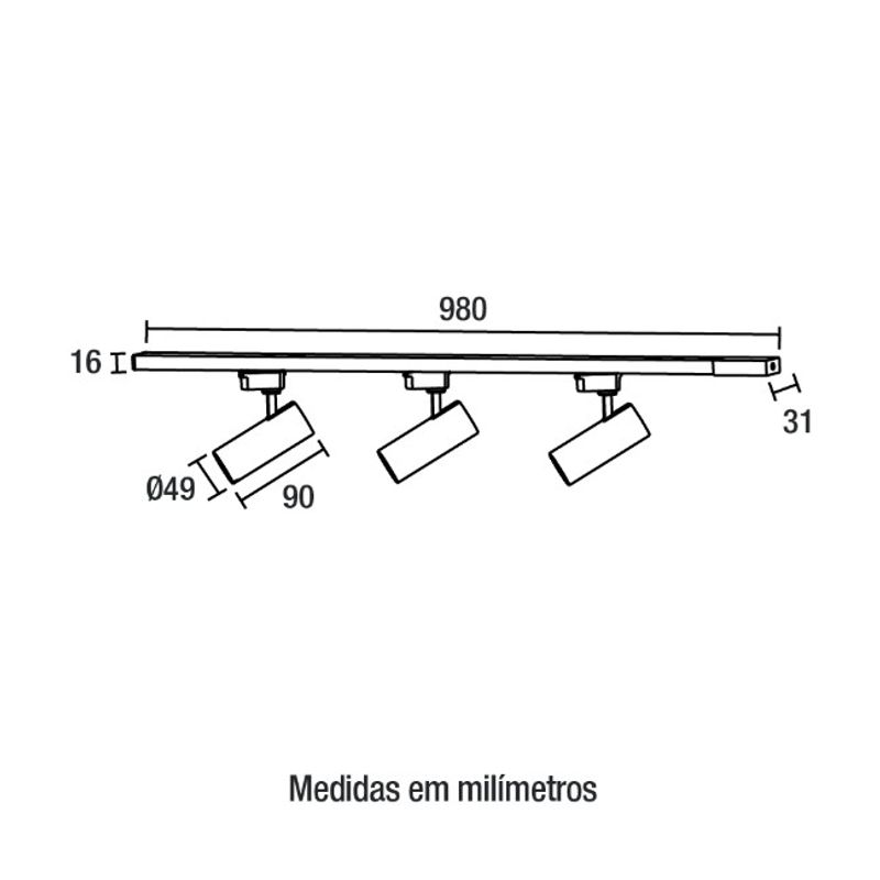 Kit-Trilho-Aluminio-Preto-com-3-Spots-LED-45W-9450-Lumens-Luz-Branca