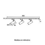 Kit-Trilho-Aluminio-Branco-com-3-Spots-LED-45W-9450-Lumens-Luz-Amarela