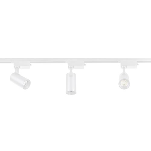 Kit Trilho Alumínio Branco com 3 Spots LED 15W 3150 Lúmens Luz Amarela