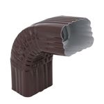 Curva-de-Descida-Aluminio-Marrom-8cm-BellaCalha