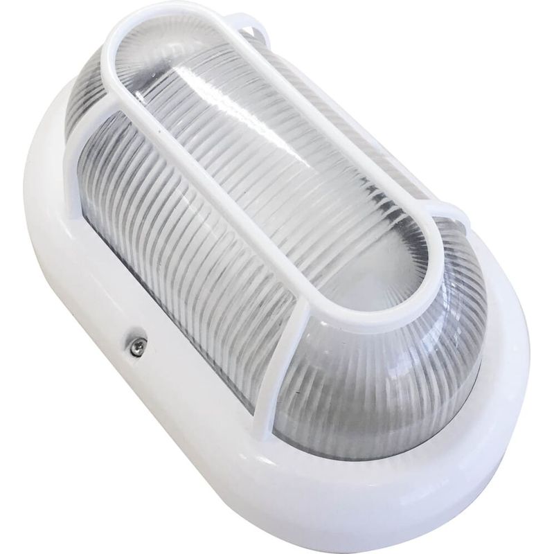 Tartaruga-em-Polipropileno-Branca-sem-Grade-IP54-para-1-Lampada-E27