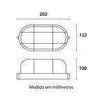 Tartaruga-em-Polipropileno-Branca-sem-Grade-IP54-para-1-Lampada-E27