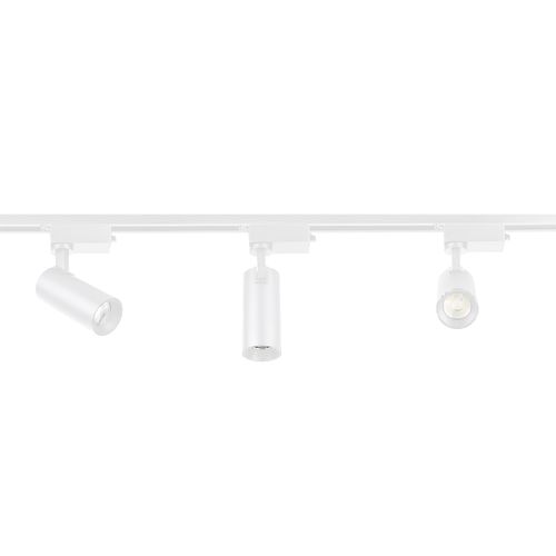 Kit Trilho Alumínio Branco com 3 Spots LED 30W 6300 Lúmens Luz Amarela
