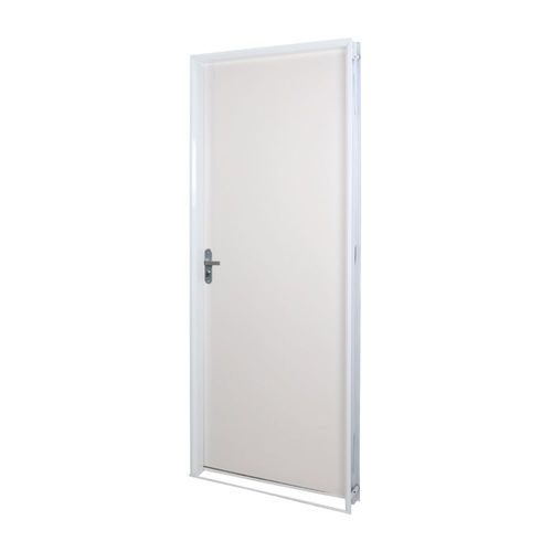 Kit Porta Lisa Colméia Branco Açomad Esquerdo 215x65cm