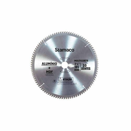 Disco de Serra Circular Multicorte 7.1/4" 185x20mm c/80 Dentes Stamaco