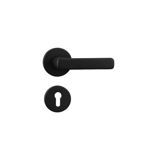 Fechadura Interna Roseta Redonda Stilo 40mm Preto