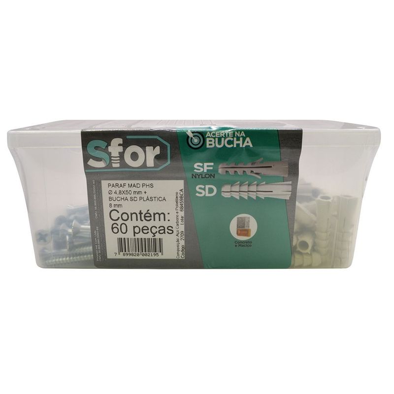 Caixa-Parafuso-Madeira-Philips-48x50mm-com-Bucha-SD-8mm-60-Pecas