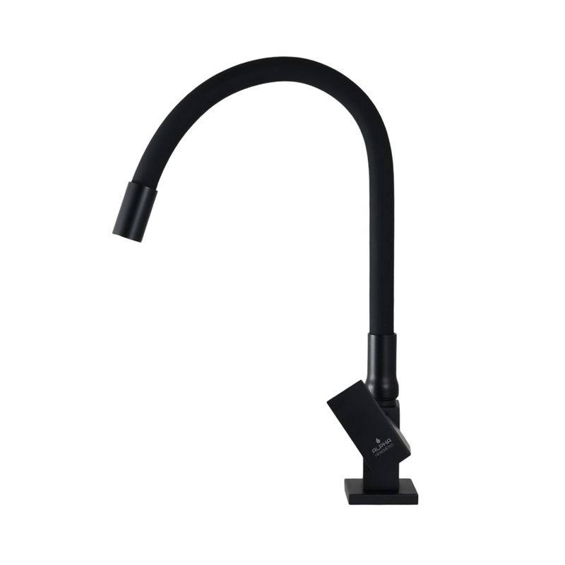 Torneira-para-Cozinha-Mesa-Bica-Media-Preto-Gourmet-All-Black-Flexivel