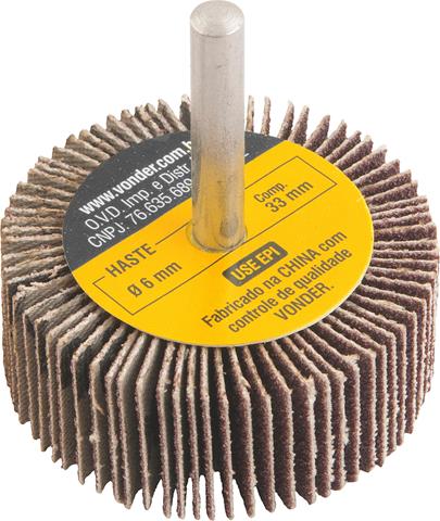 Roda de Lixa 50x20mm Grão 80 com Haste Vonder
