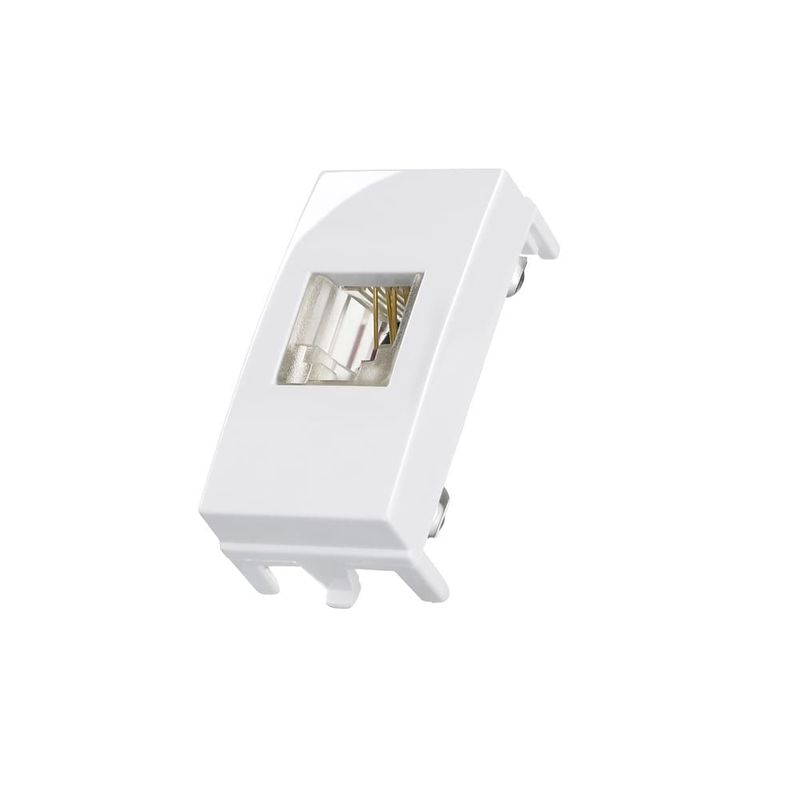 Modulo-Tomada-para-Telefone-RJ11-4-Fios-Branco-Sleek
