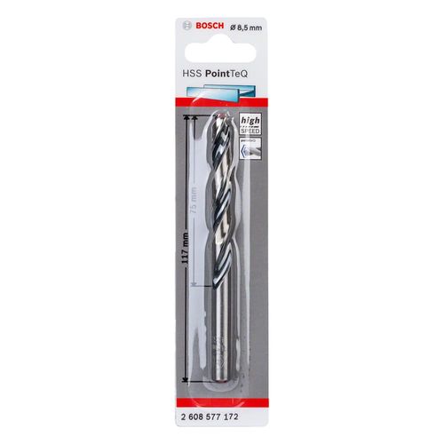 Broca de Aço Rápido (HSS) PointTeQ 8,5mm 21/64" Bosch