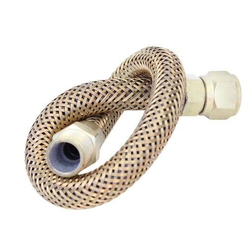 Engate Flexível Metálico para Gás Macho Fêmea 40cm 1/2" Haenke