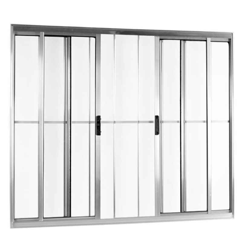 Janela-de-Correr-4-Folhas-com-Grade-Aluminio-Brilhante-100x120cm