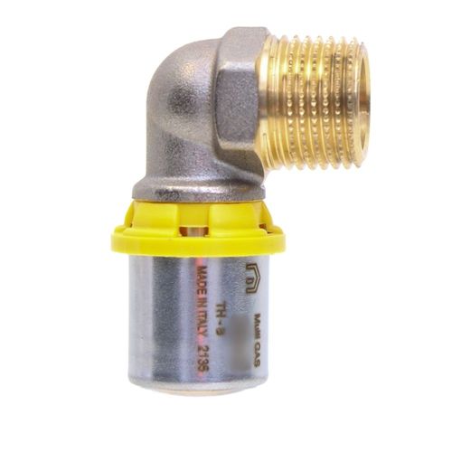 Joelho 90 Macho para Gás 16mm x 1/2" Emmeti