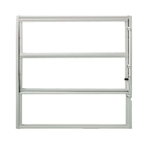 Janela Basculante Vidro Liso Alumínio Branco 60x60cm